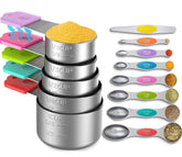 Minteem magnetic cups stacked neatly for quick measuring in busy kitchens