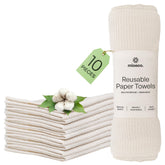 mioeco unpaper towels pack shown, reusable kitchen towels reduce waste and simplify cleanup