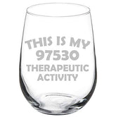 MIP Brand wine glass goblet featuring therapy-themed design, a playful OT PT gift idea