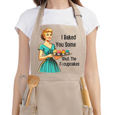 Miracu funny cooking apron with pocket for convenient utensil storage while baking