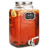 MiraEase 2 gallon glass dispenser with clear view for fresh beverages and easy serving