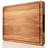 Misawce X-Large Acacia Cutting Board top view, spacious prep area for diverse tasks