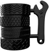 MISHOWNET tire-mug-stack design, ideal for car enthusiasts enjoying coffee on the go
