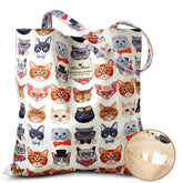 Miss Adola tote bag in cotton canvas, front view, durable daily carrier.