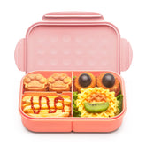 MISS BIG bento box for kids shows leakproof latches for mess-free school lunches.