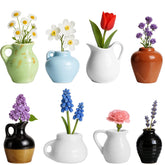 Mity Rain mini vase magnet for fridge with 3D ceramic design to hold notes.