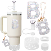 Mity Rain diamond charm topper for Stanley cup adds shine and identification
