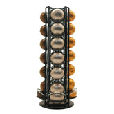 Miuly coffee capsule holder for VertuoLine with rotating base keeps pods organized and accessible.