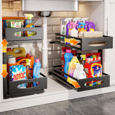 Mixeshop under-sink organizer, 2-tier pull-out for easy access to cleaners