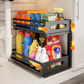 Mixeshop under-sink organizer 2-tier slide-out for easy access and tidy cabinets.