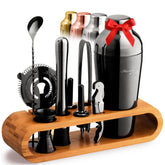 Mixology & Craft 24oz cocktail shaker in gun-metal finish for smooth, professional shakes.