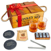 Mixology & Craft premium whiskey set with two crystal old-fashioned glasses for refined pours