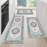 MJIAHOMDEC cushioned kitchen rug set 3-piece for comfortable standing during cooking.