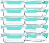 M MCIRCO 22 oz glass meal prep container front view for easy storage