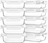 M MCIRCO 22oz glass meal prep container with lid for easy portioning.