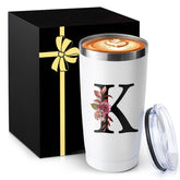 MNZZ 20 Oz insulated coffee cup with lid for hot beverages on the go.