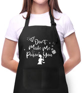 Moanlor Art funny apron with slogan design for kitchen fun and social cooking moments