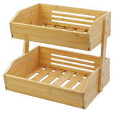 Mobzio fruit basket stand 2-tier on kitchen counter for organized fruit storage