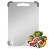 MOHUNIQ stainless steel cutting board offers a durable surface for daily prep.