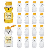 MOLADRI bear honey jars set with flip lids for mess-free serving.