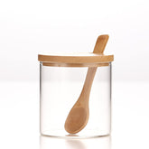 MOLADRI 300ml glass jar with bamboo lid for tidy spice storage on the counter