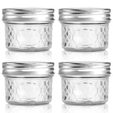 MOLADRI 4oz clear glass storage canisters pack keeps snacks organized and visible.