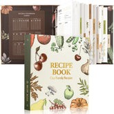 Molekaus waterproof recipe binder cover protects handwritten recipes in the kitchen.