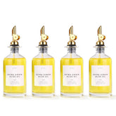 Molimoli glass oil cruet bottles with clear visibility for precise pouring.