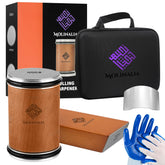 MOLINALIA rolling knife sharpener with magnetic guide for precise edge angles.