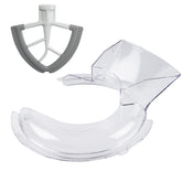 Moloudan pour shield for KitchenAid 4.5-5Qt; contains ingredients and reduces splatter during mixing.