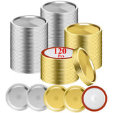 Moment Dextrad regular-mouth gold lids on jars for airtight preservation and long-lasting freshness.