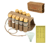 MONGPIENS camping spice kit with 9 spice jars for organized travel cooking