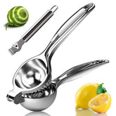 MONKKINO lemon squeezer front view with ergonomic handle for easy juicing