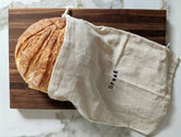 Montecito Home natural linen boule bread bags protect crust while keeping bread fresh.