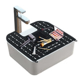 MONVIE foldable sink cover setup on bathroom counter for space-saving organization.
