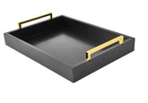 Moonlit Pond 16x12 serving tray with handles for easy serving and elegant organization.