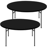 Moosfor Round Spandex tablecloth with elastic edge secures 36-44 inch tables.