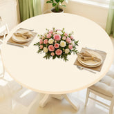 Moosfor round spandex tablecloth with stretch fit for snug dining setup.