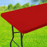 Moosfor Spandex 6ft rectangle tablecloth with elastic edge for a snug fit