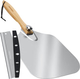 Mooues aluminum pizza peel with extended surface for easy transfer