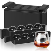 Mooues clear ice ball mold for 8 large spheres enhances cocktails with crystal clarity