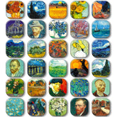 MORCART Van Gogh magnets patterns—vivid art for fridge organization.