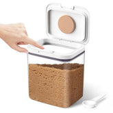 Moryimi brown sugar container with airtight lid keeps sugar fresh and ready to bake.