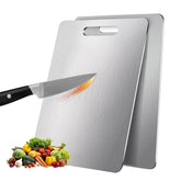 MOSDOOK titanium cutting board double-sided for meat and produce, durable and easy to clean.