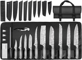 MOSFiATA 17-piece chef knife close-up for precise kitchen prep