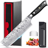 MOSFiATA Nakiri 7-inch blade for precise chopping and clean vegetable slices.