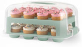 MosJos EXTRA TALL DOME 24 Cupcake Carrier holds 24 cupcakes securely during travel