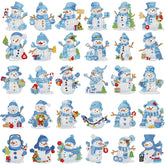 Motipuns winter diamond art magnet snowman on a fridge adds festive charm