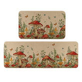 Moutina mushroom snail kitchen rug 17x29 front view enhances entryway warmth.