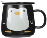 Moyishi penguin mug, front view, ideal for cozy tea moments.